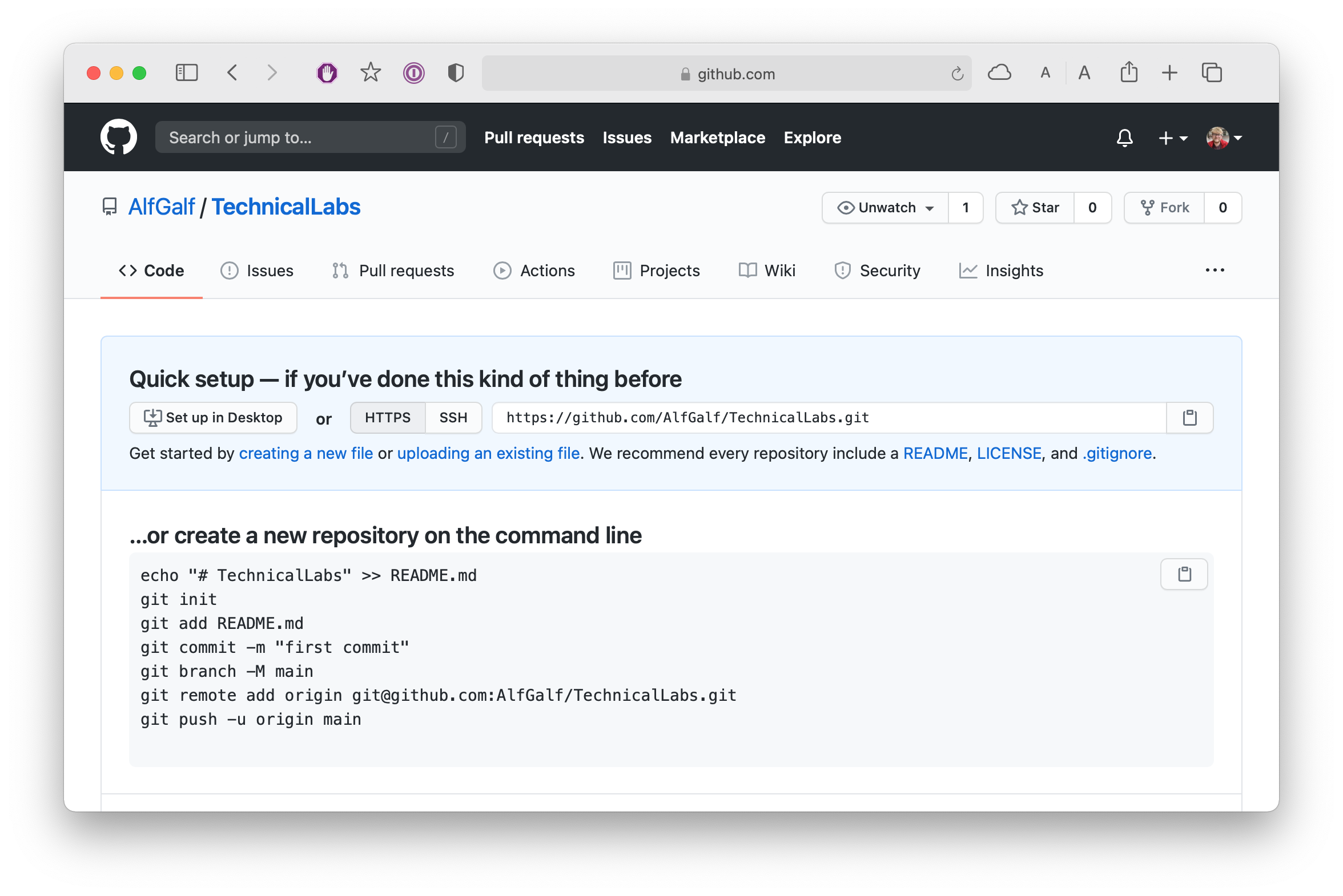 Technical labs new empty repository