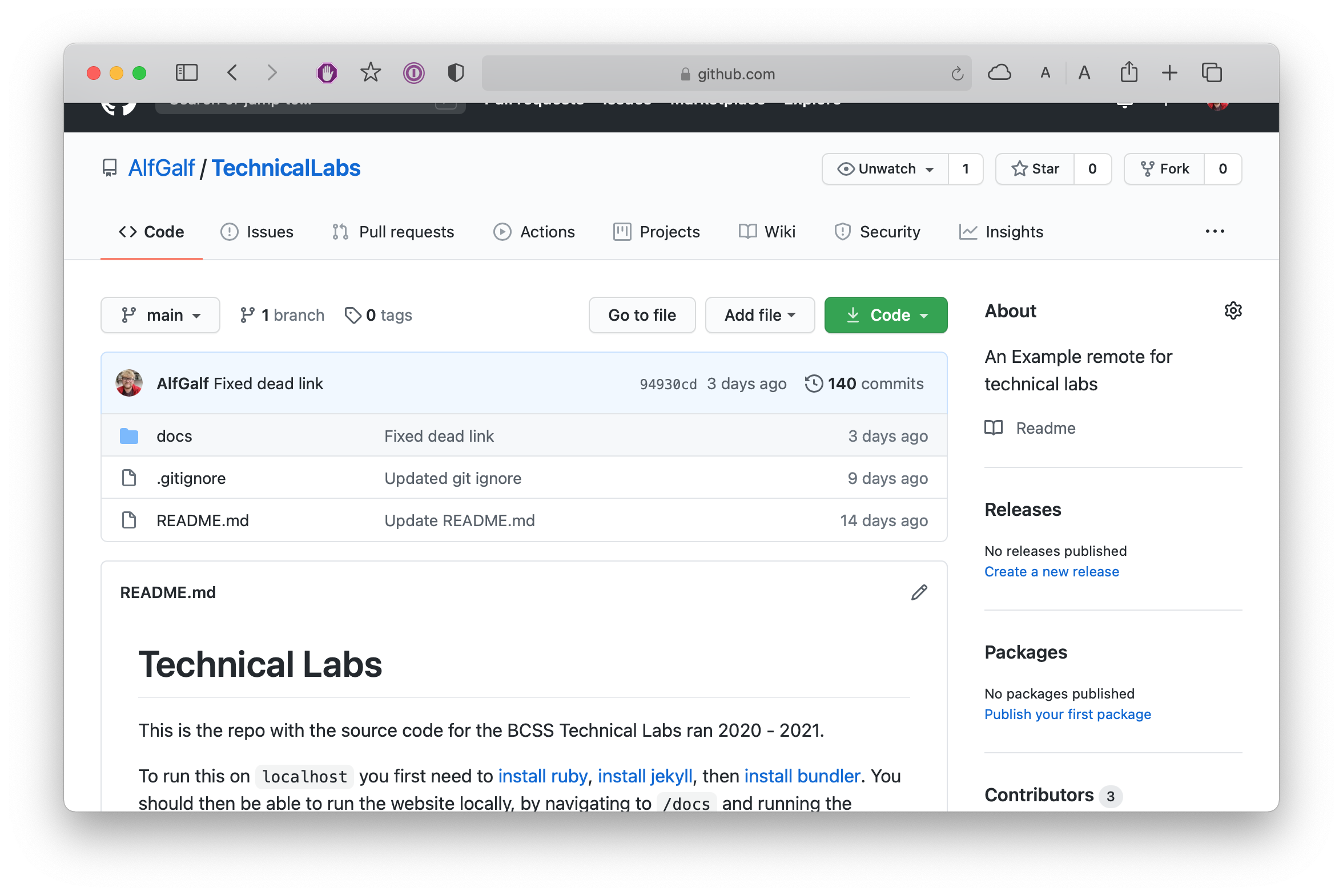 GitHub repo initialised