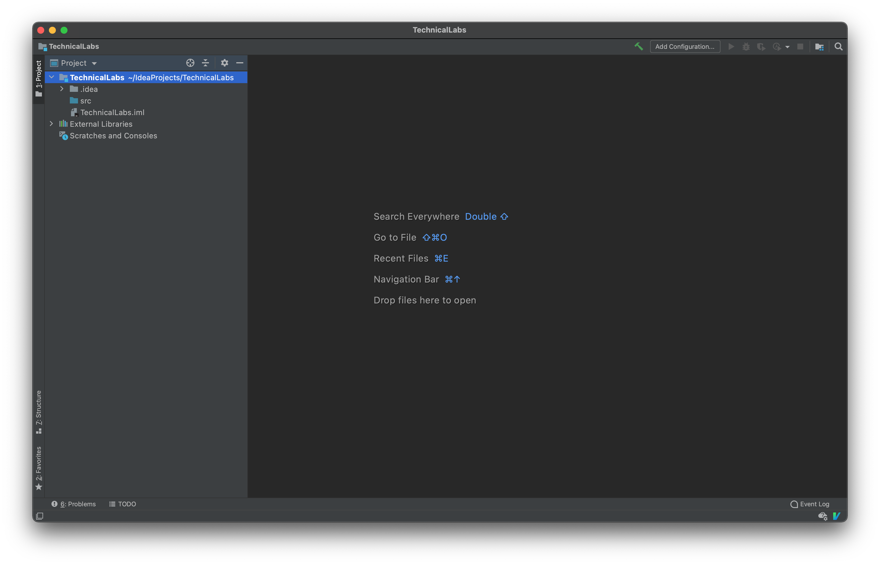 Blank IntelliJ