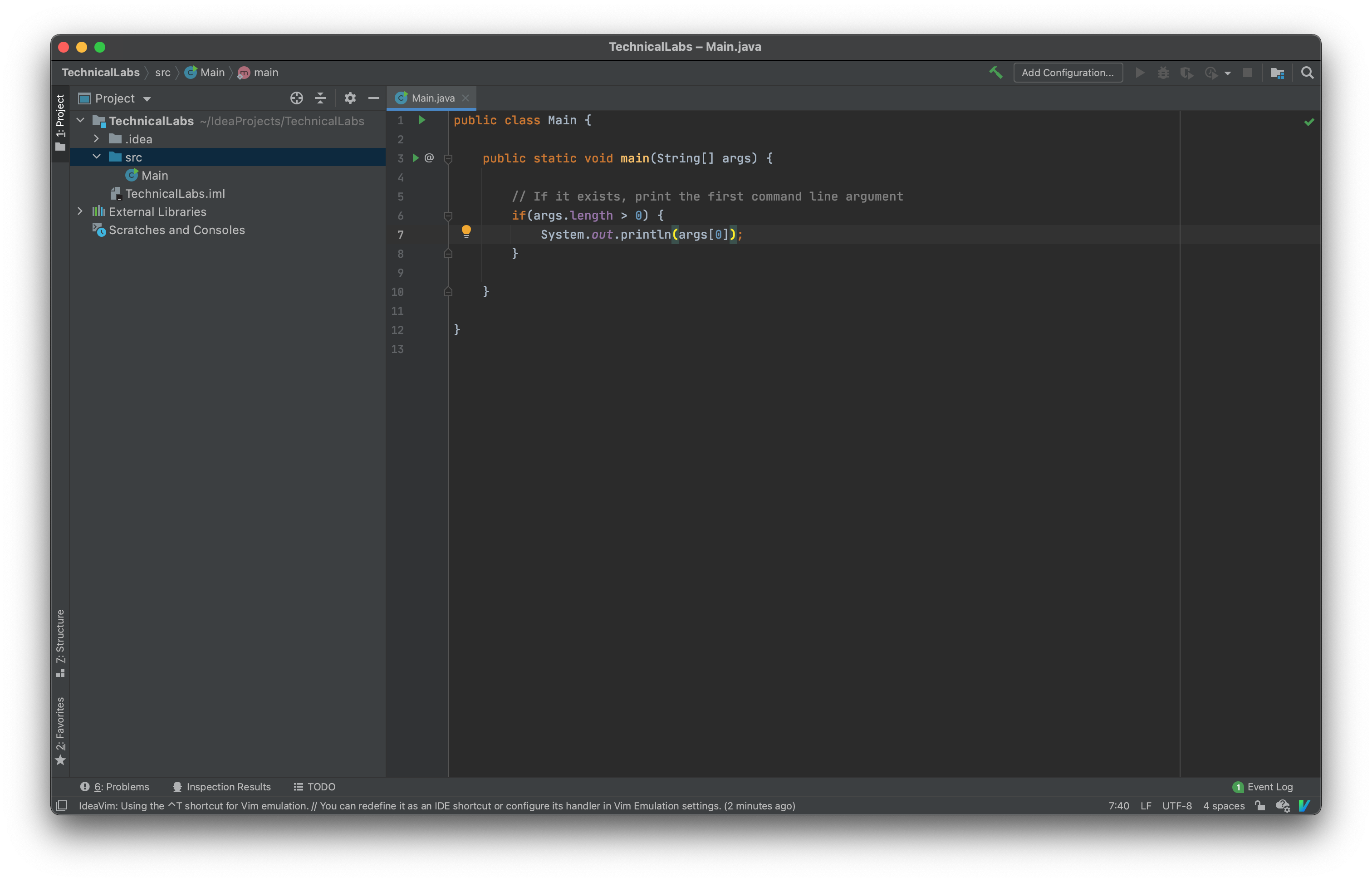 Simple command line application