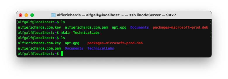 mkdir example