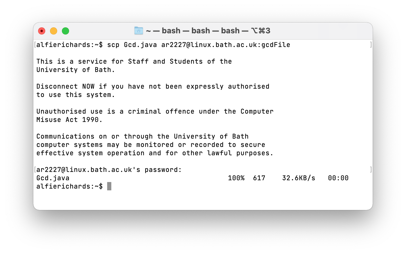 Send file to server example